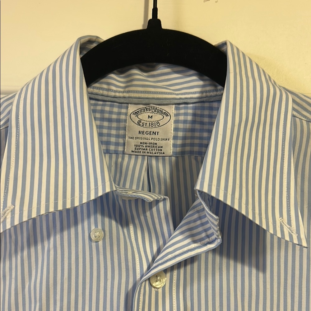 Brooks Brothers Blue Striped Shirt* - Picture 2 of 7